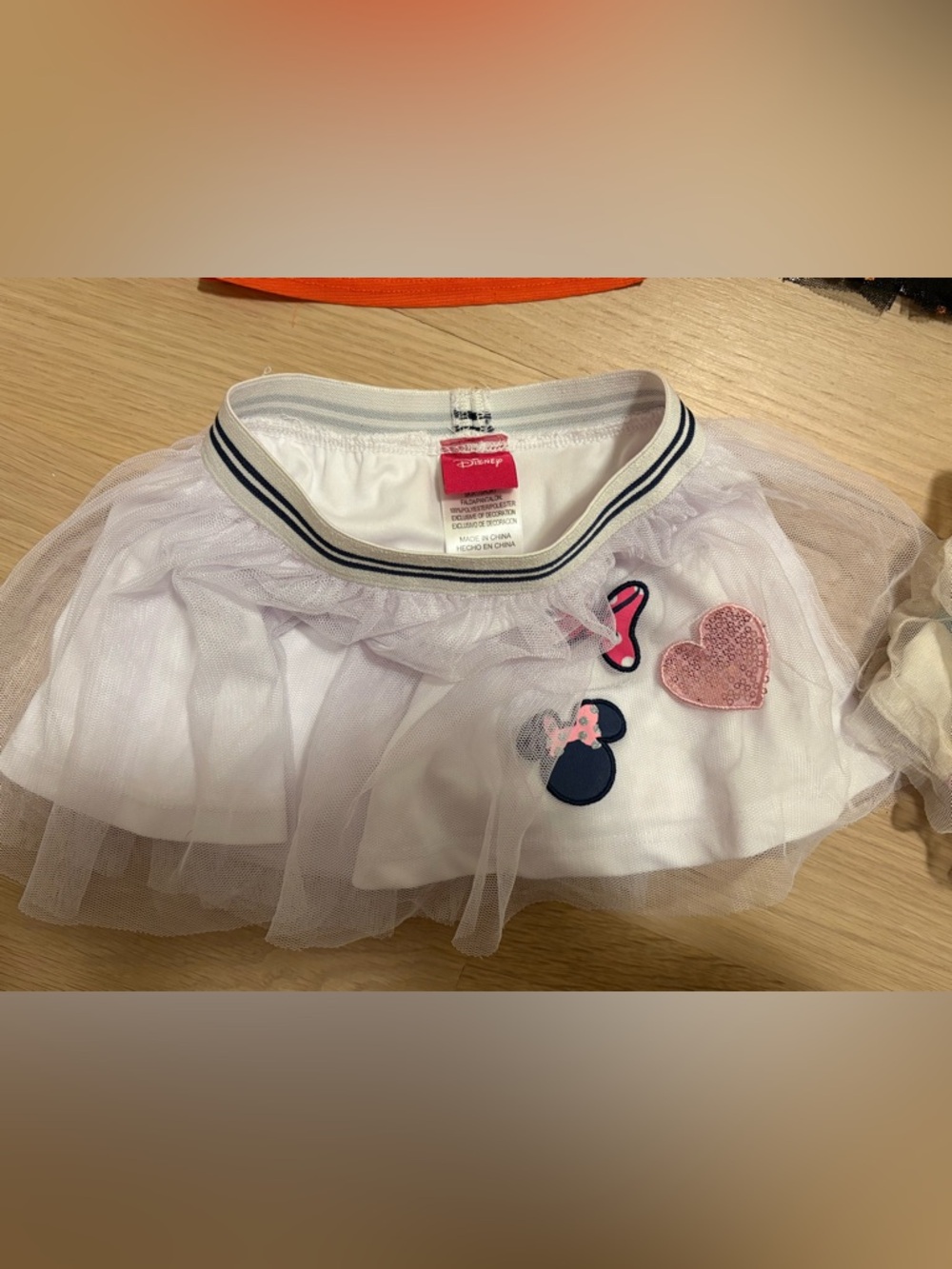 Disney White Girls' Minnie Mouse Skirt with built in shorts